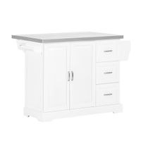 isla de cocina con tablero extensible mdf blanco