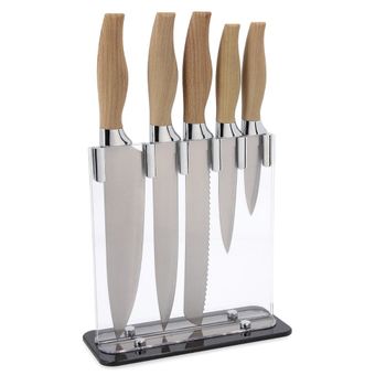 Taco con 5 cuchillos cocina acero inoxidable 8,5-20 cm