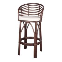 taburete alto de bambu y ratan  confort - marron - 100x50x50