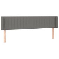 cabecero cama mueble de dormitorio con led de tela oscuro 203 x 16 x 7888 cm gris m020000801