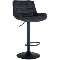 taburete de bar tover terciopelo negro 54x48x81 cm clp