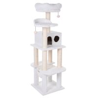fluffy ii cat tree - wool white