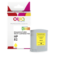 cartucho de tinta trazador remanufacturado owa - estandar - amarillo - para hp 82