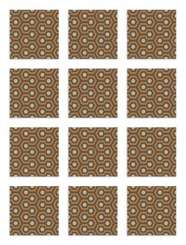 Azulejos Adhesivos 24 Baldosas de 20x20cm Resplandor Naranja