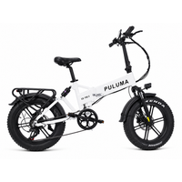 bicicleta electrica plegable puluma eb fm-20 con neumaticos anchos 48 rrv 15 ah blanca