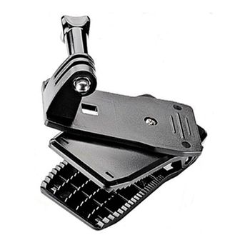 Madrid Gadget Store - Pinza Giratoria 360º Rotatorio Mochila Clip Grip Arm de Montaje Compatible con GoPro Go Pro Hero13 Hero 13 12 11 10 9 8 7 6 5 4 3+ Session, 3+, 3, 2, 1, Hero (2018), Fusion