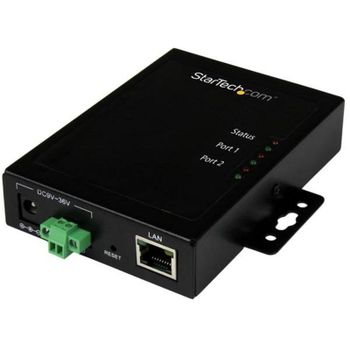 Servidor StarTech 2 puertos RS232 serie a IP con alimentación redundante