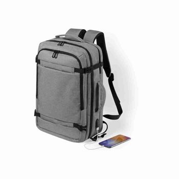 Mochila Porta Documentos Para Laptop Con Bolsillo Antirrobo Conexión USB Para Carga De Dispositivos Y Viajes Klack Impermeable Y Ergonómica