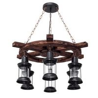abrila finca negro - lampara rustica 6xe27