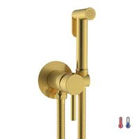kibath grifo wc higiene intima 2 aguas oro cepillado fabricado en laton