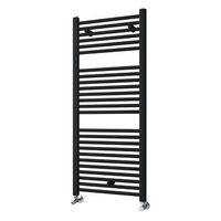 kibath secatoallas radiador circuito calefaccion de 120 cm x 50 cm acabado negro mate fabricado en acero