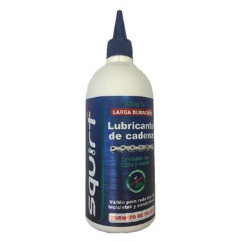 SQUIRT | Lubricante De Cera Para Cadenas Y Transmisiones 500ml - Lubricación de gran duración, incluso en condiciones de humedad. Mantiene las calas, los pedales y la cadena limpios en todo momento,