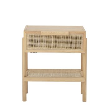 Mesa auxiliar de madera beige
