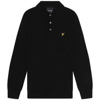 lyle  scott jersey kn2313v football collar-z865 jet black para hombre