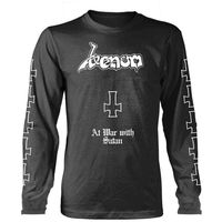venom camiseta manga larga at war with satan para mujer