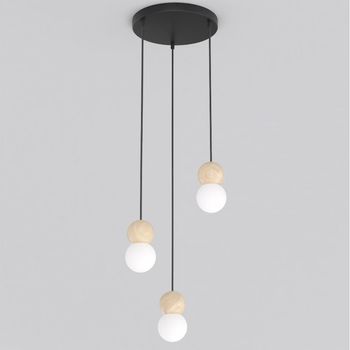Lámpara colgante bara negro (3 luces)