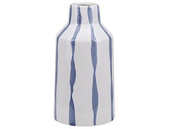Jarrón para flores gres 22 cm blanco