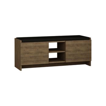 Banco zapatero 2 puertas y 2 nichos l110 cm - roble