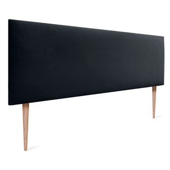 Dhome Cabecero De Terciopelo Liso 135x115 Con Patas Camas 120/135/140 - Negro