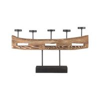 portavelas de madera de pino y elementos metalicos estilo moderno guatemala