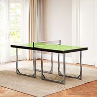 mesa de ping-pong homcom mdf acero 182x91x76 cm verde