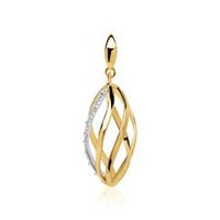 colgante de oro 14 quilates con diamante