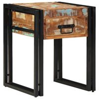 vidaxl mesa auxiliar 40 x 40 x 50 cm madera solida recuperada