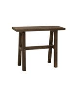 consola de madera maciza en tono nogal de 100x80cm