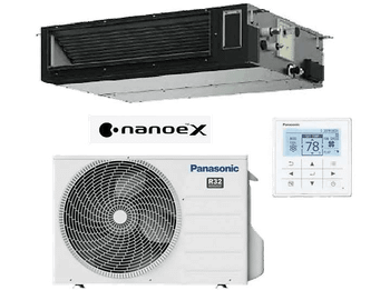 Aire acondicionado por conductos - Panasonic KIT-140PF3Z5-6, 12040 fg/h, 14KW + NAOEX 25 CM, Blanco
