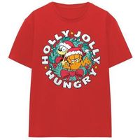 garfield camiseta holly jolly hungry para mujer