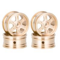 4 piezas ruedas de laton mejoradas de 07 para axial scx30 130 modelos de coches rc piezas de repuesto
