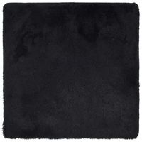 alfombra peluda de pelo largo navarra negra 240x240cm poliester vidaxl
