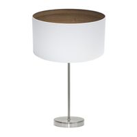 fabrilamp sobremesa tatiana 1xe27 niquelblanco-madoscura 63x30x30 cm