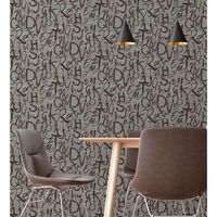 papel pintado vinilico lavable con letras estilo lettering con textura en relieve - freehand letters 676313 de gaulan - rollo de 10 m x 106 m