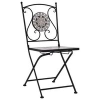pack 2 uds sillas bistro de mosaico gris