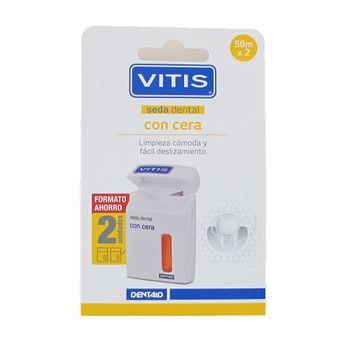 Dentaid Vitis seda dental con cera 50 m + 50 m