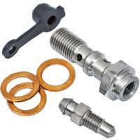 tornillo banjo m10x125 doble inox con purgador y tapon goodbridge