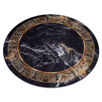 Alfombra Lavable Miro 51199.806 Circulo Mármol, Griego Antideslizante Circulo 160 Cm