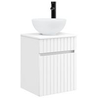 vanidad de lavabo montada en la pared blanco 39 x 41 x 645 cm vidaxl