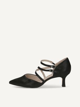 CAPRICE Pumps, black, made of Leather with Queenie, Size 37.5