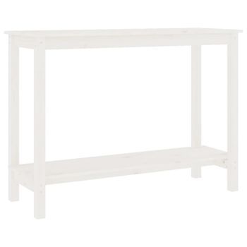 Mesa Consola，mesa De Entrada，mesa Auxiliar De Madera Maciza De Pino Blanco 110x40x80 Cm