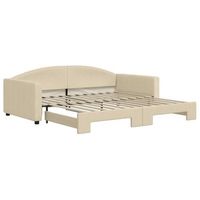 cama individual  cama para adultos  sofa cama nido tela crema 100x200 cm