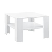 mesa de centro aachen con estante inferior aglomerado 60 x 60 x 40 cm - blanco encasa