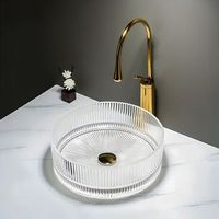 lavabo sobre encimera rea ingrid transparent 36