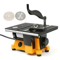 sierra de mesa mini de 60w con 3 hojas de sierra para cortar madera cobre y aluminio maquina de corte mini para bricol