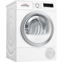 bosch serie 4 wtr85v21gb 8 kg heat pump tumble dryer - white white