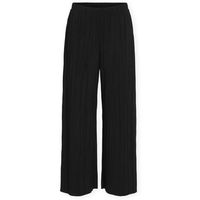 vila pantalones noos plisa trousers - black beauty para mujer
