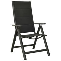 pack 2 uds sillas plegables de jardin  silla de exterior  sillon textileno aluminio negro