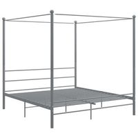 cama matrimonial  cama para adultos  estructura de cama con dosel metal gris 180x200 cm