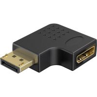 adaptador de video goobay 77132 displayport 8k 90 izquierda angulo hembra